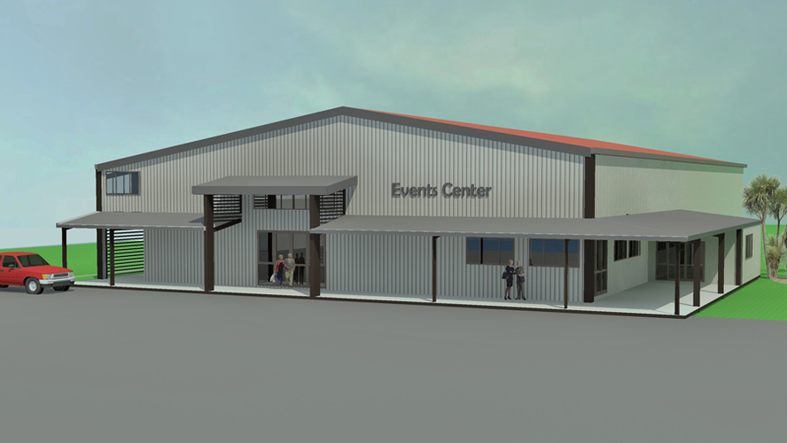 steel buildings, events center, 3d modelling